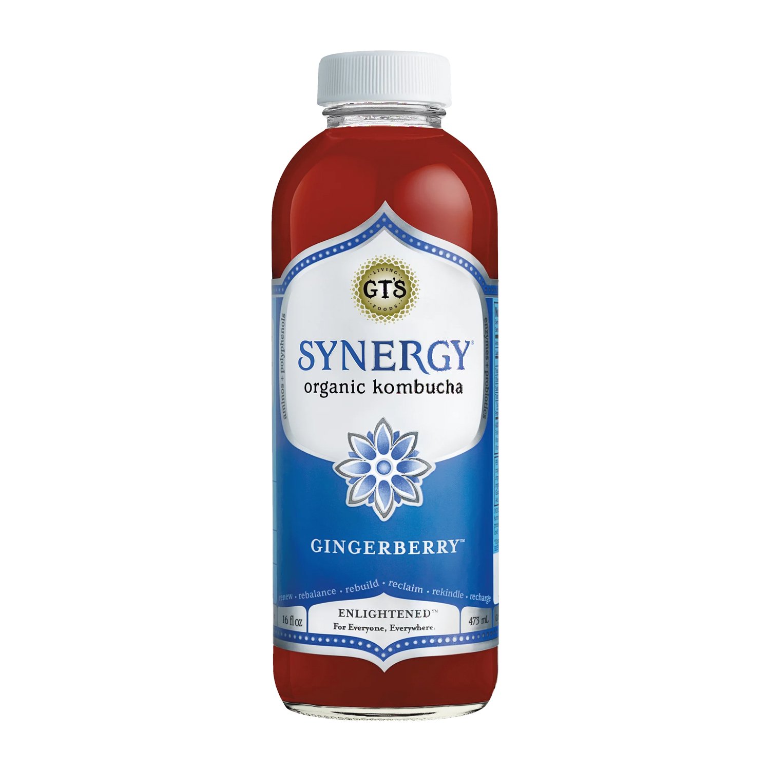 GTs Enlightened Synergy Organic and Raw Kombucha Gingerberry, 16 Ounce - Image 2